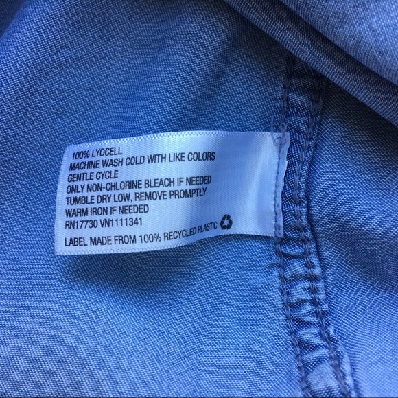 Merona - Soft & Stretchy Button Down Denim Shirt - Picture 4 of 4